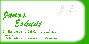 janos eskudt business card